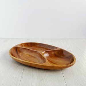 Vintage MCM Wood Dish